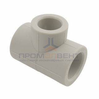 Тройник переходной FV-Plast - 63 × 50 × 63 (для полипропиленовых труб под пайку, цвет серый)