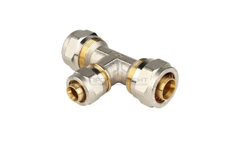 Тройник переходной STOUT - 20 x 16 x 20 (винтовой, для металлопластиковых труб)