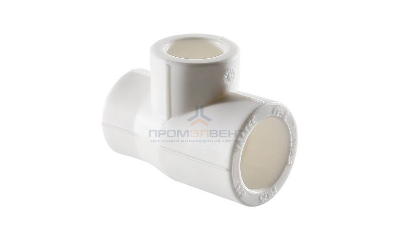 Тройник переходной VALTEC VTp.735 - 50 x 25 x 50 (для полипропиленовых труб под пайку, цвет белый)