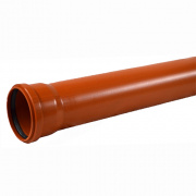 Труба для наружной канализации СИНИКОН НПВХ - D500x12.3 мм, длина 6000 мм (цвет оранжевый)