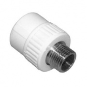 Переход на наружную резьбу KALDE - 25 x 1/2" (для полипропиленовых труб, цвет белый)