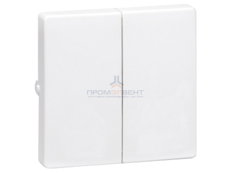 Накладка на двухклавишный выключатель Simon 73 Loft, белый