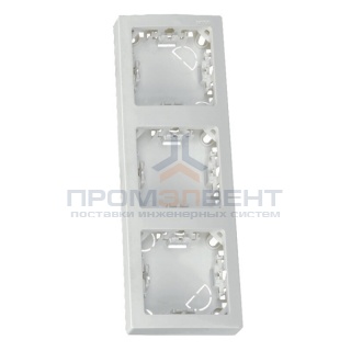 Рамка 3 поста вертикальный 75х217 мм Simon 73 Loft, белый