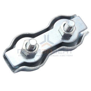 Зажим стальной 2мм Duplex для троса оцинкованный