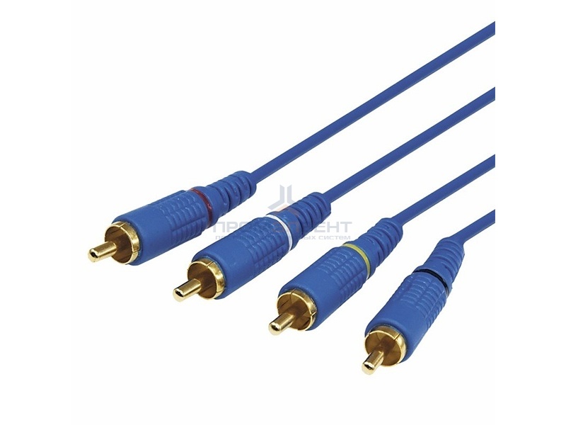 Шнур 4х4 RCA 5М синий GOLD