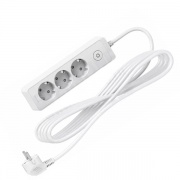 Удлинитель Schneider Electric 3 розетки 2К+З, кабель 5м, белый