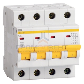 Автоматический выключатель ВА47-29 4Р 32А 4,5кА характеристика С ИЭК (автомат)
